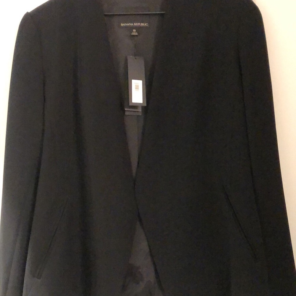 NEW Banana Republic Black Blazer Size 8